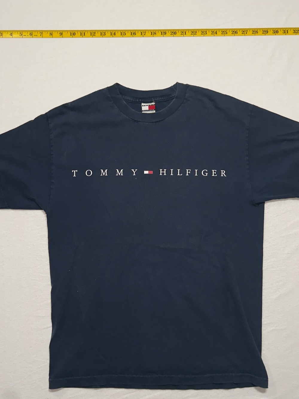 Classic 90s Tommy Hilfiger Navy Short-Sleeve Logo Tee